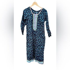 Indian Pakistani Dress Handmade Paisley Sz.Small